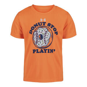 New Under Armour Youth Graphic T-Shirt Kids Donut Stop Playin Size 5